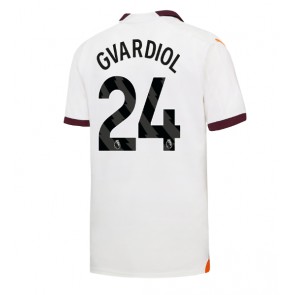 Manchester City Josko Gvardiol #24 Replika Udebanetrøje 2023-24 Kortærmet